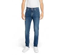 Gas Jeans Jeans Uomo Skinny Fit Sax Zip Denim Blu Medio 10 1/2 Oz
