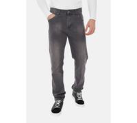 Jeans Uomo Invernali Cotone Grigio Pantaloni Cinque Tasche Denim Regular Fit