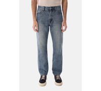 Jeans Uomo Regular Fit Estivo Pantaloni In Denim Gamba Dritta Cinque Tasche