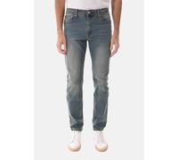 Jeans Uomo Regular Fit Estivo Slavato Pantaloni Denim Gamba Dritta Cinque Tasche