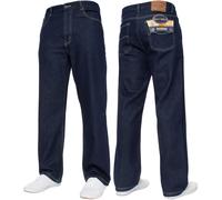 Jeans Uomo regular Pantaloni Cotone denim Taglie Forti GAMBA DRITTA di base