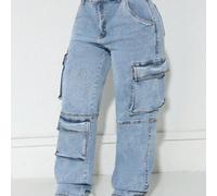 Jeans utility in denim stretch con risvolto per donne ICON L,M,S,XL,XS,XXL,XXSDenim