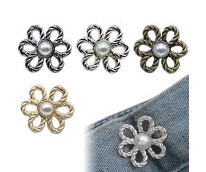 Jeans Vita Strettoio Fiore Bottone,Bottoni per Stringere Jeans, Stringi Pantaloni Vita Bottone Jean Regolabile Regolabile Nessuna Cucitura Richiesta,Per Cambiare la Misura Della Vita-8 Set