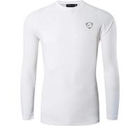 Jeansian Uomo Mens Sun Protection Long Sleeve Sportivo Casuale Sports T-Shirt Camicie LA245 White L