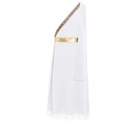 JEATHA Tunica Greca Romana Uomo Monospalla Antichi Costume da Antica Romana Vestaglia Monospalla per Feste a Tema Storico Halloween Zeus Cesare A Bianco L