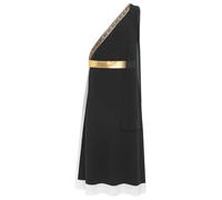 JEATHA Tunica Greca Romana Uomo Monospalla Antichi Costume da Antica Romana Vestaglia Monospalla per Feste a Tema Storico Halloween Zeus Cesare A Nero L