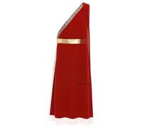 JEATHA Tunica Greca Romana Uomo Monospalla Antichi Costume da Antica Romana Vestaglia Monospalla per Feste a Tema Storico Halloween Zeus Cesare A Borgogna L