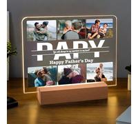JeathFea Lampada con Foto Personalizzata - Regalo Festa Del Papà, Regalo Papà - Lampada Personalizzata con Foto Testo - Regalo Festa Del Papà, Regalo Papà - Regalo Papa Compleanno, Idee Regalo Papà