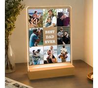 JeathFea Lampada con Foto Personalizzata - Regalo Festa Del Papà, Regalo Papà - Lampada Personalizzata con Foto Testo - Regalo Festa Del Papà, Regalo Papà - Regalo Papa Compleanno, Idee Regalo Papà