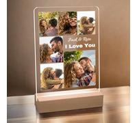JeathFea Lampada Personalizzata con Foto 3D, Regalo Donna Compleanno Anniversario Amica Natale, idee compleanno regalo personalizzato per donne