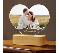 JeathFea Lampada Regali Anniversario San Valentino, Lampada Personalizzata con Foto Nome Testo Data, idee compleanno regalo personalizzato per donne