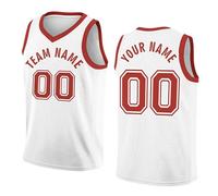 JeathFea Maglietta da Basket Personalizzato Personalizzabile Completo da Basket Nome Stampato Numero Logo per Uomo/Ragazzo/Bambin