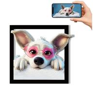 JeathFea Personalizzato 3D Cartoon Style Photo Frame Segno In Legno Cornice, Personalizzabile con Foto di Famiglia, Regalo per Compleanno Festa della mamma San Valentino Natale