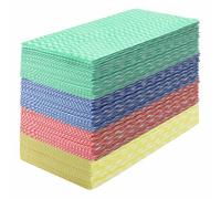 Jebblas Salviette monouso, panni per la pulizia Asciugamani, strofinacci blu Giallo verde 120Confezione,Panno Per la Pulizia Riutilizzabile.,33 X 60 cm