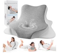 JEBELE Cuscino da lettura per letto, appoggiato, sdraiato e inclinato, cuscino ergonomico per il collo, cuscino a cuneo per la schiena, cuscino in memory foam per mento, schiena, lettura, cuscino di