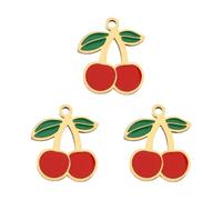 jebyltd 3 Fruit Charm Gioielli A Sospensione Sofisticata Frutta Fruit Charm per Accessori per I Gioielli da Donna Eleganti in Acciaio Inossidabile qualità