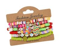jebyltd 6 I Conigli Pasqua Uova Morbide Polimeri Argillosi Braccialetti Perle Con Colore Vibrante Per Bambini E Adulti Bracciale Per Tallone Fatto A Mano