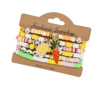 jebyltd 6 I Conigli Pasqua Uova Morbide Polimeri Argillosi Braccialetti Perle Con Colore Vibrante Per Bambini E Adulti Bracciale Per Tallone Fatto A Mano