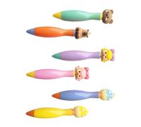 jebyltd 6Pcs Cartoon Pocket Penna a sfera Divertente Breve Penna a sfera 0.7mm Penna Penna a Penna Per Scrivere Diario Scuola Fornitura Ufficio Penna Corta
