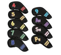 jebyltd 9 in Pelle in Pelle Grofs Ferro Coppa Spessa Sintetica A Tenuta A Tenuta Golfs Cover Head Cover Club Club Fit Most Brand Coperon Set