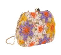 jebyltd Borsa da sera Summers Spiaggia Crossbody Panciale Tessuto Paglia Portafoglio Per Le Donne Estate Spiaggia