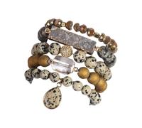 jebyltd Bracciale Elegante Per Perle Accessorie Fatte A Mano Perle Bracciale Pietra Texture Gioielli Da Polso Adatti Migliorare La Volontà Gioielli Fatti A Mano