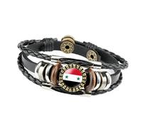 jebyltd Bracciale Fatto A Mano con Design Bandiere Siriane Perfette per Coloro Che Sono Appassionati della Mediorientale da Viaggio Bracciale Souvenir