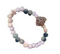 jebyltd Bracciale Per Perle In Ceramica Con Ciondolo A Sospensione Per Cani Accessorio Elegante Del Polso Da Polso Usura Quotidiana E Braccialetti Regolabili Feste