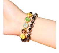 jebyltd Bracciale Vetro Robusto A Mano Con Effetto Luce Notturna Portatile Per Migliorare Stili E La Fiducia Negli Incontri Con Bracciale A Doppio Ciclo
