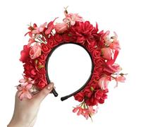 jebyltd Cerchietto per capelli con fiore decorativo per festival, con fermaglio per capelli floreale su entrambi i lati