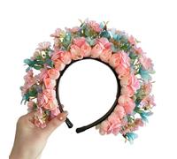 jebyltd Cerchietto per capelli con fiore decorativo per festival, con fermaglio per capelli floreale su entrambi i lati