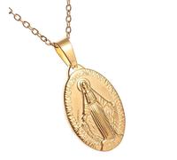 jebyltd Cittadino Religioso A Sospensione Ovale La Collana Fede Religiosa Delle Donne Con Ciondoli Per Le Vergini Per Abbigliamento Quotidiano Doni Gioielli Squisiti
