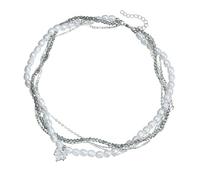 jebyltd Collana A Ciondolo A Cuore Cuore Elegante Collana Contemporanea Con Perle E Dettagli Con Zircone Per Donne Perle Alla Ciondoli