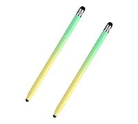 jebyltd Confezione da 2 penne capacitive per schermo per telefono e tablet, colore sfumato a doppia estremità, in metallo