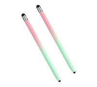 jebyltd Confezione da 2 penne capacitive per schermo per telefono e tablet, colore sfumato a doppia estremità, in metallo
