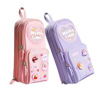 jebyltd Custodia A Matita Capacità Borsa Per Penna 3 Compartimenti Case Titoli Stoccaggio A Penna Per Studente Adolescente Adulti Multipli