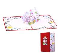 jebyltd Delicate Popup Congratulation Card Artistic Popup Flower House DECOUNT CARTOLE CARTOLI SAGGIE SAGGIO