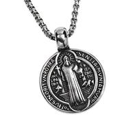 jebyltd Elegante Collana Esorcismo A Doppio Lato Per Uomini Accessori Per Gioielli Amuleti Cattolici Fatti A Mano.