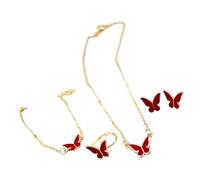 jebyltd Eleganti Stalloni Del Braccialetto Collana A Farfalla Con Design Delicato Per Donne Moderne Che Cercano Stili Unici Set Collana A Farfalla