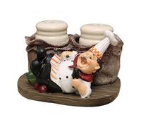 jebyltd Solti E Peperoni Porta della Bottiglia Ornamento Resine Chef Statue Decorativa 2 Stagioni/stuzzicadenti Resine Figurine Decorativa