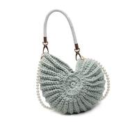 jebyltd Stume Da Donna Scacco Elegante Con Borse Investita Da Borse Investita A Mano Maniglia Conch A Conchiglie Messaggistica Conchiglie Donne Intrecciata Mano In Borsetta Femmina Femmina