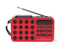 jebyltd Travel Solar Compact Speak USB & Card Slot Radio Outdoor Ricevitore Ricaricabile Radio per Uso Esterno Portatile