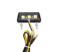 Jecdfs 1 pezzo luce a LED universale per targa da motocicletta, 12V fanale posteriore impermeabile con 3 LED luminosi, per motociclette, ATV, ciclomotori, quad e applicazioni personalizzate