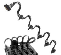 Jecdfs 1pcs Cavo di prolunga SATA Power Splitter,cavo alimentazione sata,cavo multi sata,1 Maschio a 5 Femmine - Espandi le Connessioni del Tuo Alimentatore con Questo Adattatore Durevole e Facile da