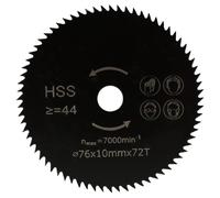 Jecdfs 1pcs Lama per sega circolare HSS,dischi da taglio 76 mm,disco per legno smerigliatrice,per Taglio Preciso di Legno, Rame, Alluminio, Plastica e Metalli Morbidi - Foro di 10 mm per Mini Smerigli