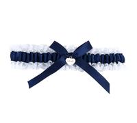 Jecdfs 1pcs Set di Giarrettiere di Pizzo Blu Sposa,elegante giarrettiera sposa blu intimissimi,Simbolo di Amore e Fedeltà, Regolabile per Coscia da 33 cm a 64 cm, per Matrimonio e Regalo