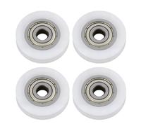 Jecdfs 4 Pezzi Rondelle in Nylon U Nut Rulli con Cuscinetti - Dimensione 5x24x6mm - Resistenti alle Alte Temperature - per Porte Scorrevoli in Bagno e Finestre