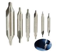 Jecdfs 6pcs Punta Da Trapano Centrale hss da 60 gradi, testa di fresatura laterale per centro di lavoro, Punte per Svasatore e Tornitura, Accessori per Tornio in Legno e Metallo, Dimensioni 1.0/1.5/2.