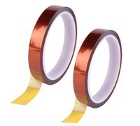 Jecdfs Nastro Resistente al Calore 2 Pezzi 15 mm x 33 m, Nastro Adesivo Alta Temperatura, Nastri per Stampa a Caldo e Sublimazione, Nastro Isolante Blu per Stampante 3D e Applicazioni Elettriche