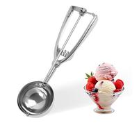 Jecdfs Porzionatore da Gelato in Acciaio Inossidabile con Grilletto, Ideale per Biscotti, Cupcake, Purè di Patate e Palline di Melone - Utensile Multifunzione per Cucina, 22cm